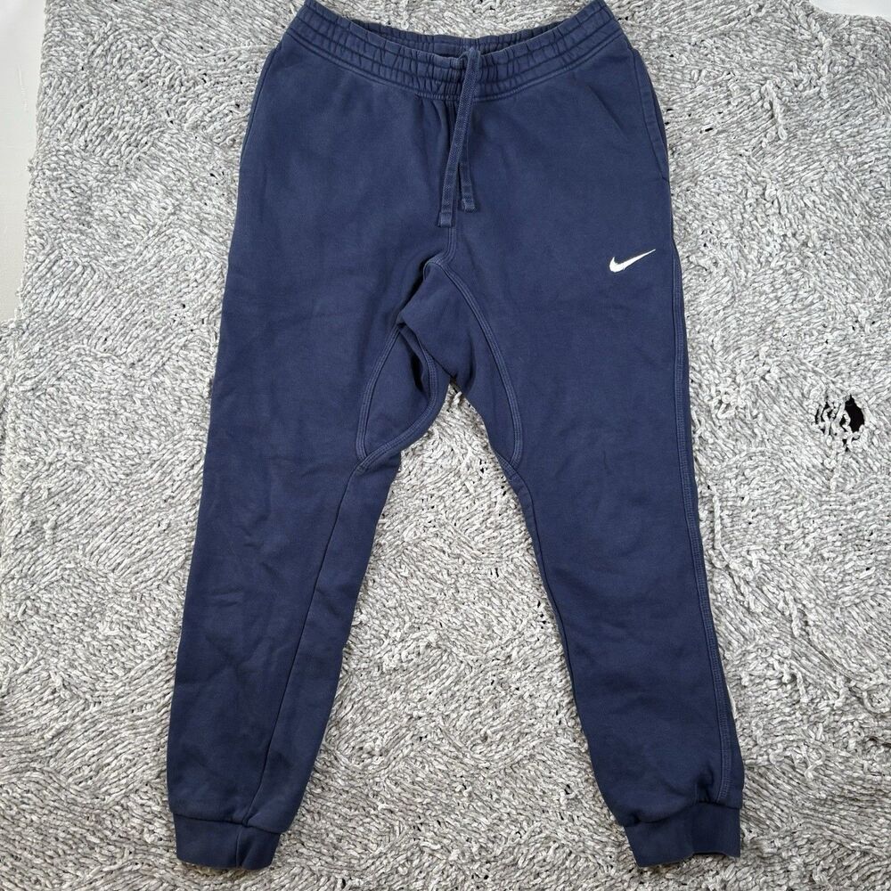 Nike Sportswear Club Fleece Sweatpants Men’s Medium Navy Blue Activewear Tapered